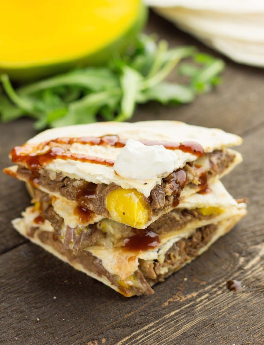 <strong>Get the <a href="http://table.io/barbecue-brisket-quesadillas/">Barbecue Brisket Quesadillas With Mango</a> recipe from Table</strong>