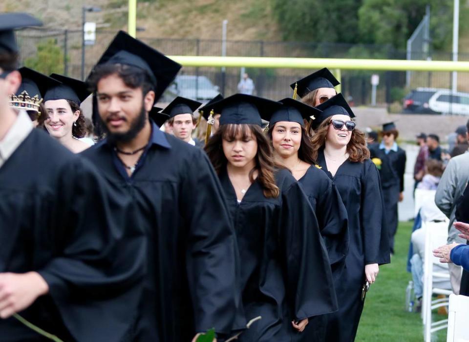 San Luis Obispo High School celebrated its 389 graduating seniors in a ceremony at Holt Stadium on Friday evening, June 9, 2023.