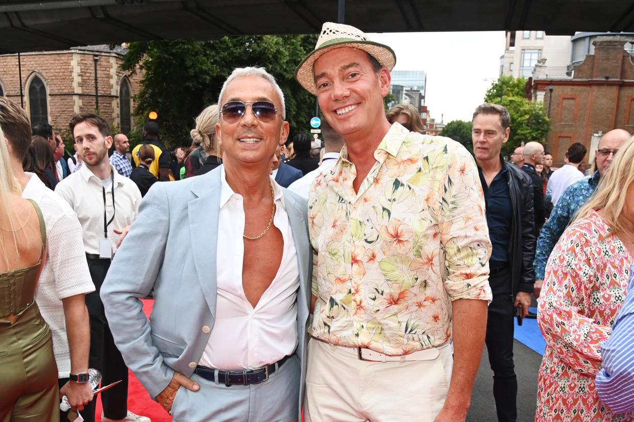 LONDON, ENGLAND - JULY 27: Bruno Tonioli and Craig Revel Horwood attend the press night performance of 