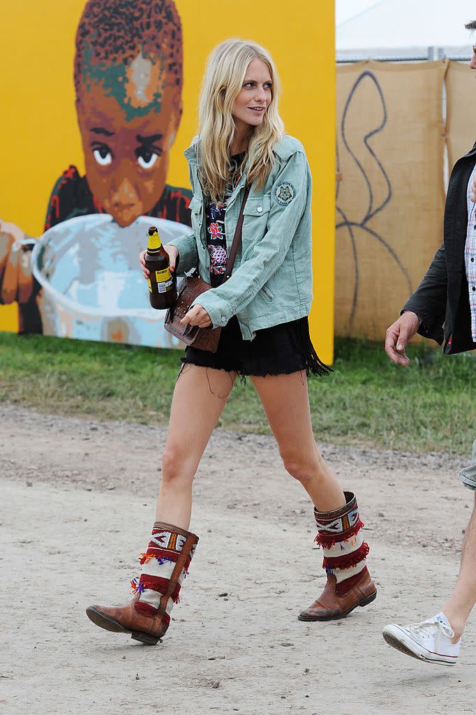 Poppy Delevingne at Glastonbury, 2013