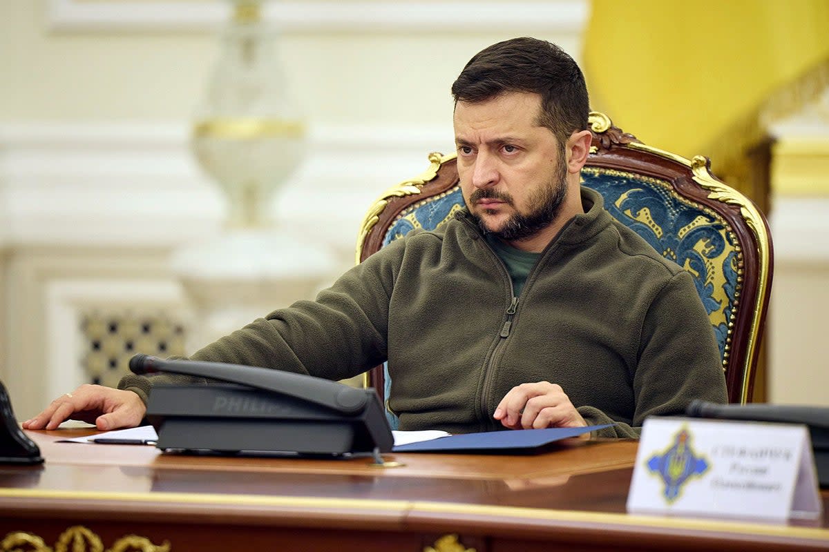 Volodymyr Zelensky leading a meeting of the National Security and Defence Council in Kyiv on September 30  (UKRAINIAN PRESIDENTIAL PRESS SERVICE)