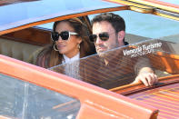 <p>In September 2021, Affleck and Lopez arrived in style via a private boat taxi to the Venice Film Festival ahead of <i>The Last Duel</i> premiere.</p>