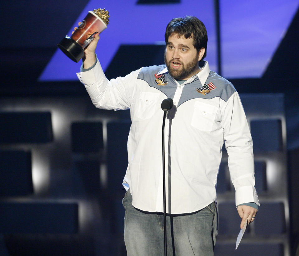 Andy Signore accepts Best Movie Spoof award for 