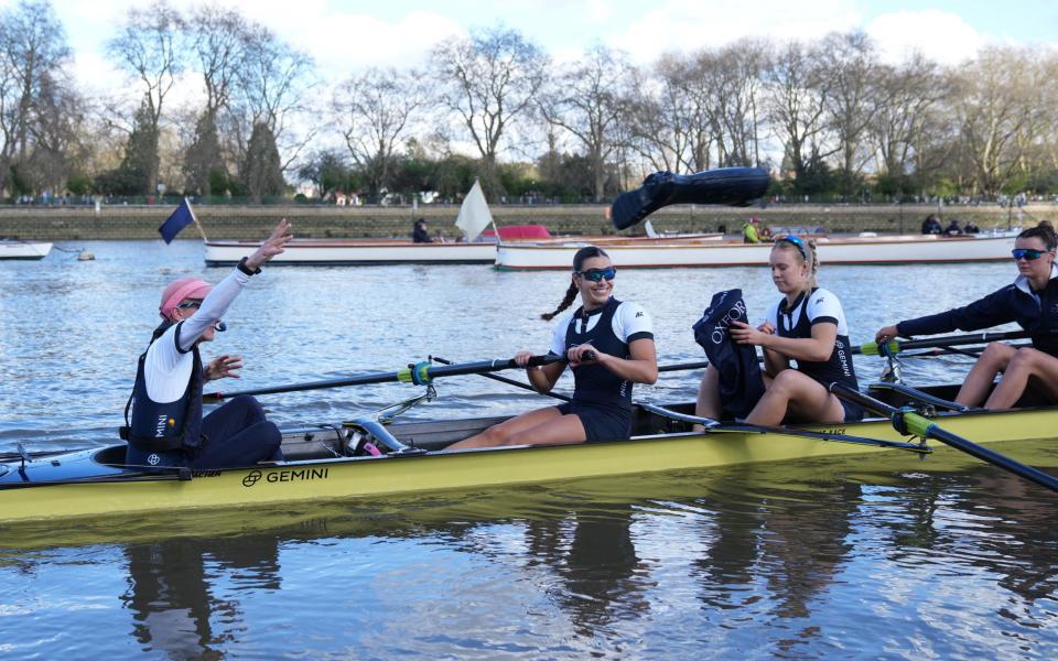 Oxford's Joe Gellett, Annie Anezakis, Julia Lindsay and Annie Sharp before