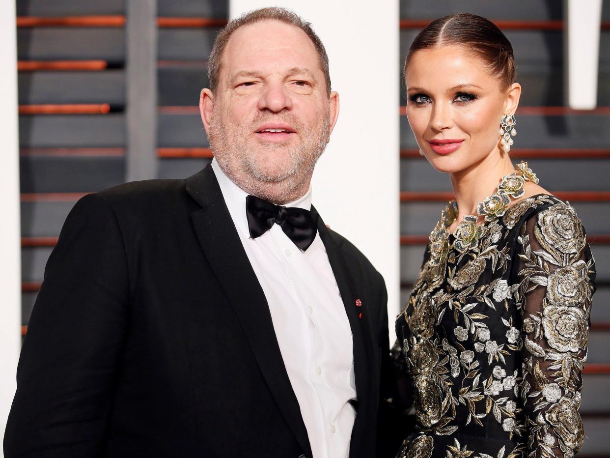 Harvey Weinstein with his wife, designer Georgina Chapman. Following the allegations made against him, she announced she was going to leave him: Reuters