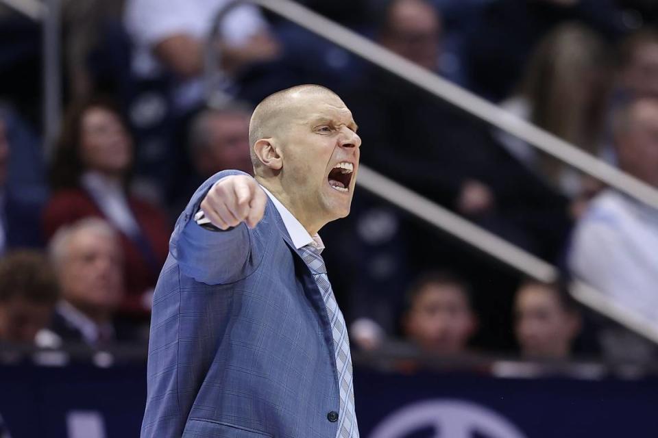 In five seasons as BYU head coach, Mark Pope directed the Cougars to four years of 20-plus wins and two NCAA Tournaments — and probably would have had a third NCAA tourney appearance had the 2020 event not been canceled due to the coronavirus pandemic. Rob Gray/USA TODAY NETWORK