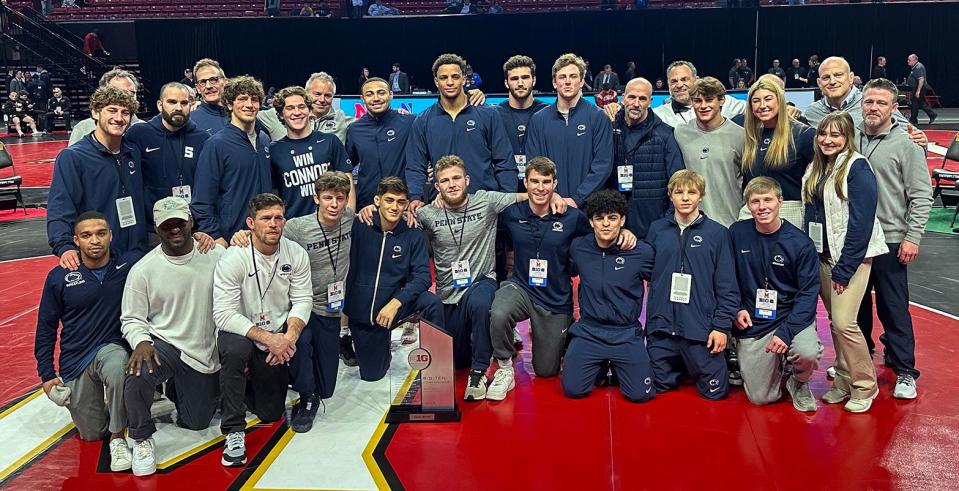 The Penn State Nittany Lions are the champions of the 2024 Big Ten Wrestling Tournament at the University of Maryland's Xfinity Center.