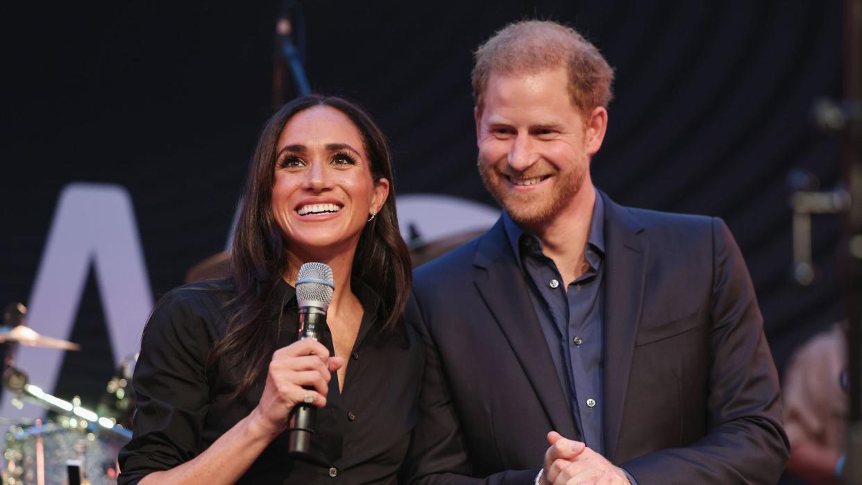 Meghan Markle and Prince Harry smiling