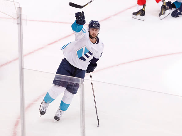 TORONTO, ON - SEPTEMBER 27: Tomas Tatar #21 of Team Europe celebrates his goal in the second period during Game One of the World Cup of Hockey final series at the Air Canada Centre on September 27, 2016 in Toronto, Canada. (Photo by Dennis Pajot/Getty Images)