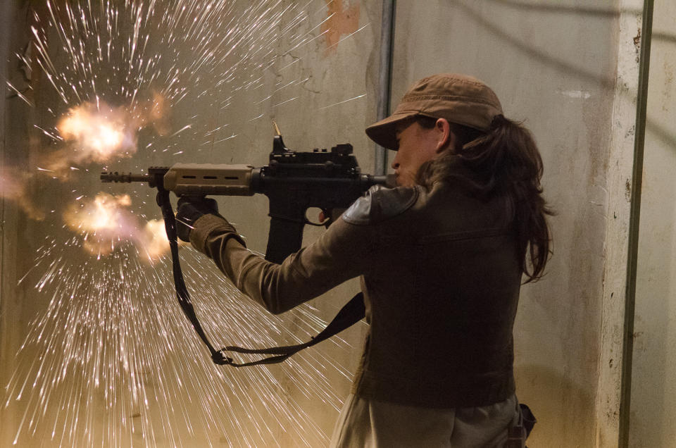 Christian Serratos as Rosita Espinosa - The Walking Dead _ Season 6, Episode 12 - Photo Credit: Gene Page/AMC 