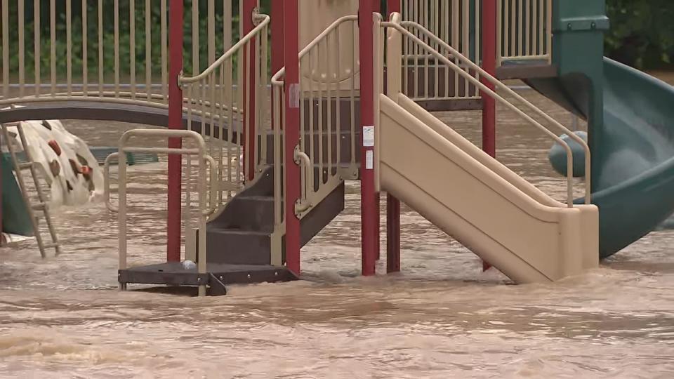 Crews were working to rescue residents in Kannapolis after heavy rainfall in Kannapolis Tuesday.