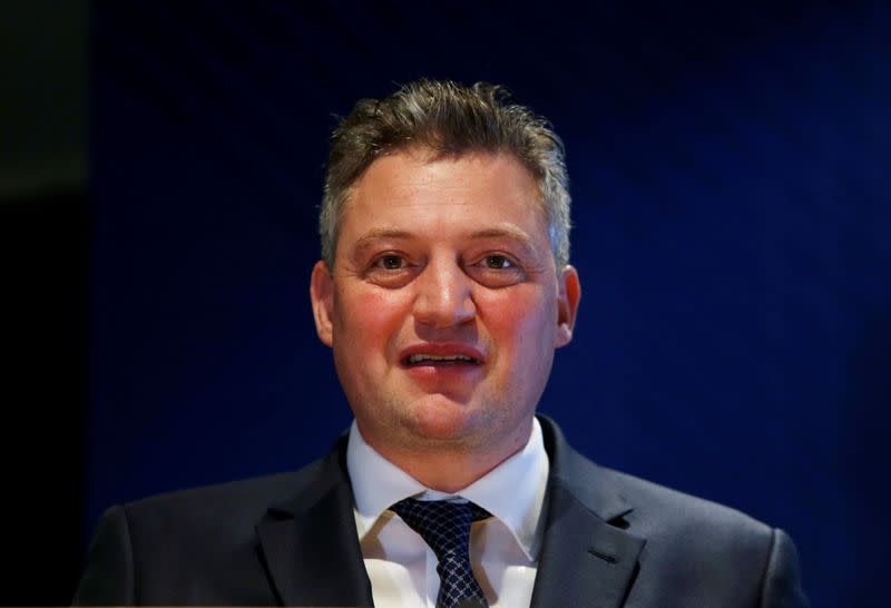 FILE PHOTO: Malta's Tourism Minister Konrad Mizzi addresses a tourism conference at the Hilton Hotel in St Julian's