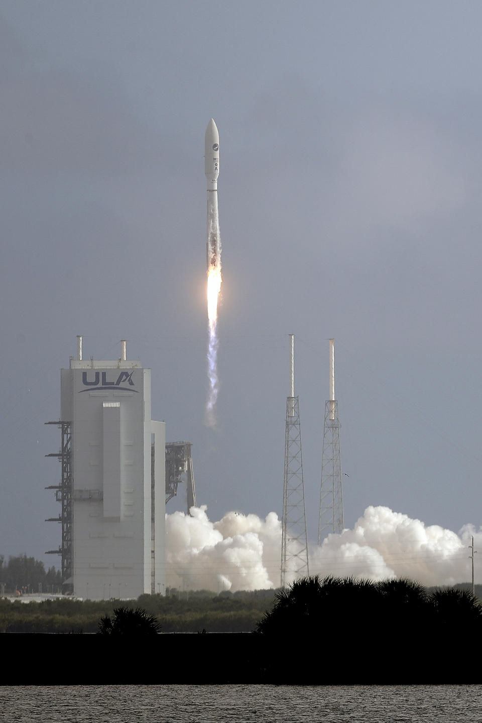 A United Launch Alliance Atlas V rocket stands lifts off from Launch Complex 41 at the Cape Canaveral Air Force Station, Sunday, May 17, 2020, in Cape Canaveral, Fla. The mission's primary payload is the X-37B spaceplane. (AP Photo/John Raoux)