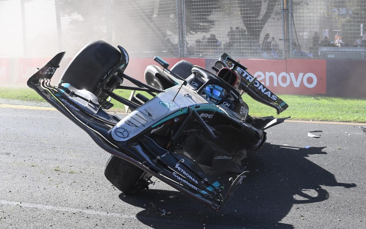Fernando Alonso hit with penalty for causing George Russell’s crash at Australian Grand Prix