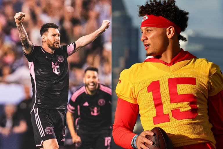 El saludo entre Leo Messi y Patrick Mahomes que enloqueció a los fans