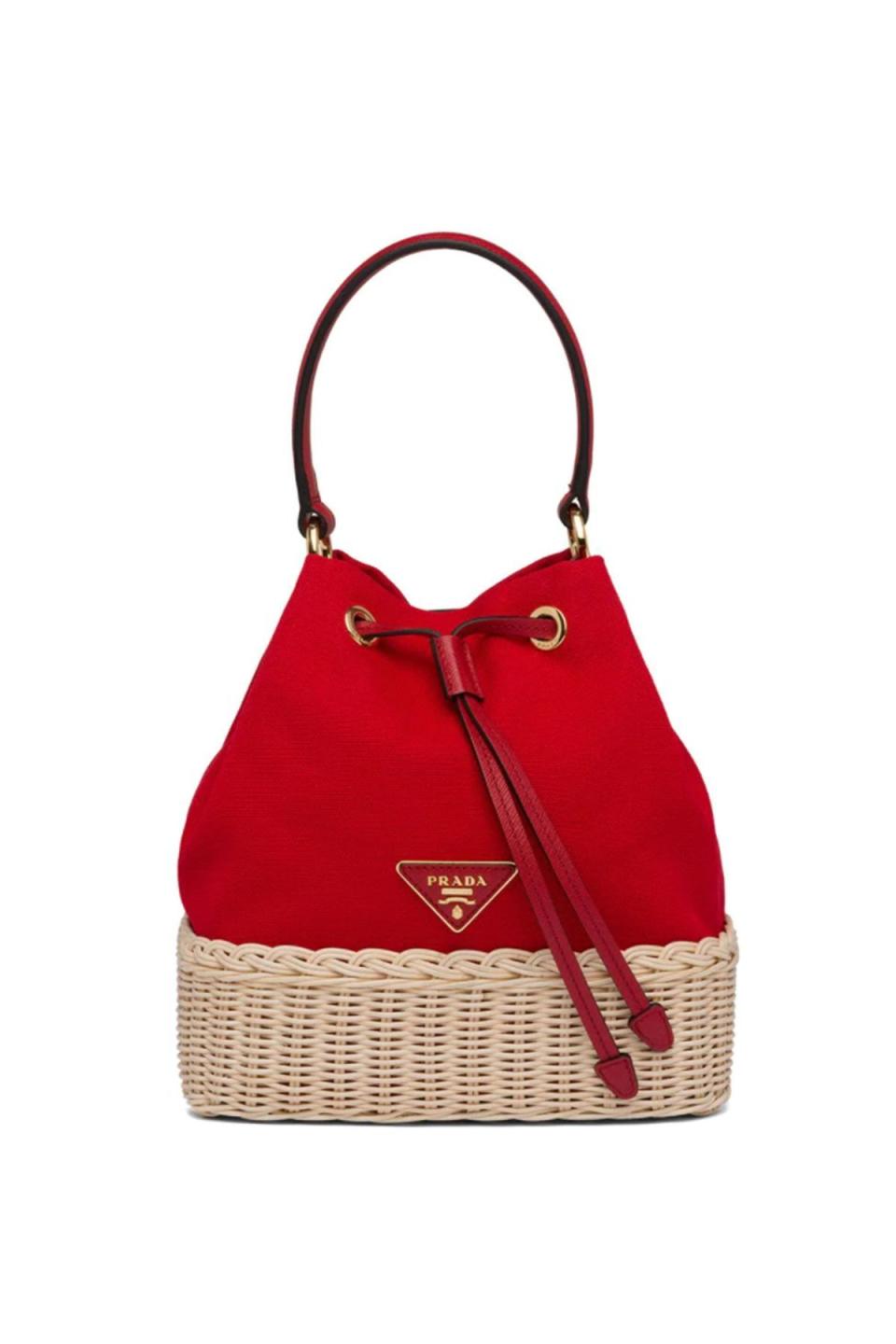 Wicker Bucket Bag