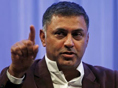 SoftBank Group Corp President and COO Nikesh Arora speaks during a special lecture of the SoftBank Academia in Tokyo, Japan October 22, 2015. REUTERS/Toru Hanai/File photo