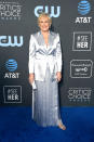 <p>Nominee Glenn Close went for a long silver skirt, with a matching blazer. Source: Getty </p>