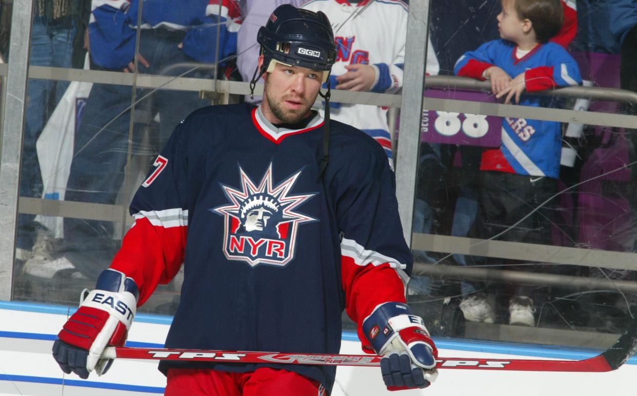 Chris Simon, then of New York Rangers, in 2004