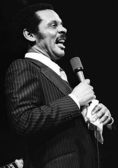 Photo of Ernie Andrews performing in San Francisco, California. Circa 1977