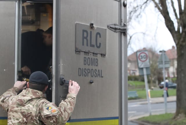 A bomb disposal team was called in to help with the incident