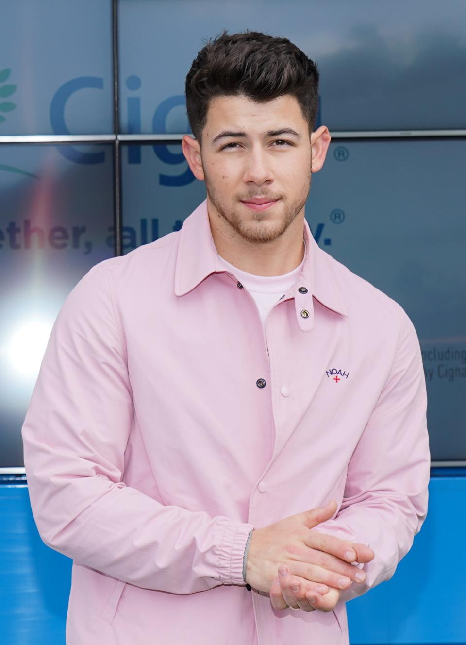 Nick Jonas appears at Cigna's Health Improvement Tour at Evolve on March 07, 2019 in Los Angeles, California.