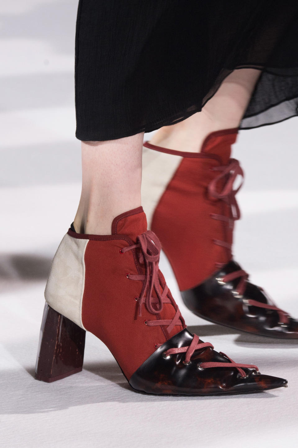 Red and White Colorblock Shoes, Acne Fall/Winter 2017