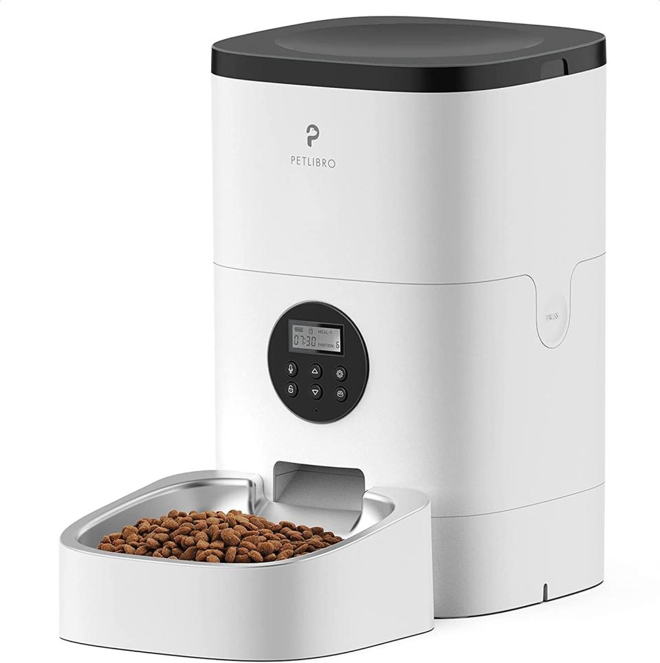 <p>The <span>Petlibro Automatic Cat Feeder</span> ($59, originally $80) is the ultimate smart feeder. It has a programmable portion control with the ability to schedule and serve one to four meals a day. It's great for dry food dispensing for both cats and dogs. </p>