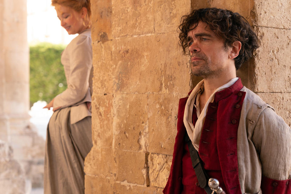 Haley Bennett stars as Roxanne and Peter Dinklage as Cyrano in Cyrano (Universal Pictures/MGM)