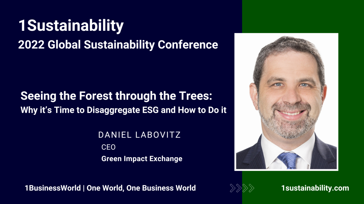 Daniel Labovitz at the 2022 1Sustainability Conference