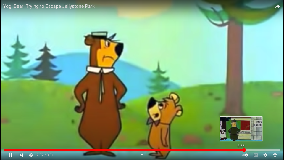 <p>Yogi actually made his debut on <em>Huckleberry Hound</em> in 1958 but earned <a href="https://www.amazon.com/Yogi-Bear-Show-Season-1/dp/B000IXNFHY?tag=syn-yahoo-20&ascsubtag=%5Bartid%7C10055.g.38884917%5Bsrc%7Cyahoo-us" rel="nofollow noopener" target="_blank" data-ylk="slk:his own animated series;elm:context_link;itc:0;sec:content-canvas" class="link ">his own animated series</a> in 1961. From then until 1988, Yogi and his sidekick, Boo-Boo, attempted to steal plenty of “pic-a-nic” baskets, generally making Mr. Ranger’s life difficult. Yogi also starred in his own 2010 <a href="https://www.amazon.com/Yogi-Bear-Dan-Aykroyd/dp/B004QYZCBS?tag=syn-yahoo-20&ascsubtag=%5Bartid%7C10055.g.38884917%5Bsrc%7Cyahoo-us" rel="nofollow noopener" target="_blank" data-ylk="slk:feature film;elm:context_link;itc:0;sec:content-canvas" class="link ">feature film</a>.</p><p><a class="link " href="https://www.amazon.com/Yogi-Bear-Show-Season-1/dp/B000IXNFHY?tag=syn-yahoo-20&ascsubtag=%5Bartid%7C10055.g.38884917%5Bsrc%7Cyahoo-us" rel="nofollow noopener" target="_blank" data-ylk="slk:WATCH ON AMAZON;elm:context_link;itc:0;sec:content-canvas">WATCH ON AMAZON </a></p>