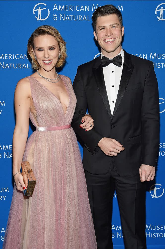 Scarlett Johansson and Colin Jost | Dimitrios Kambouris/Getty