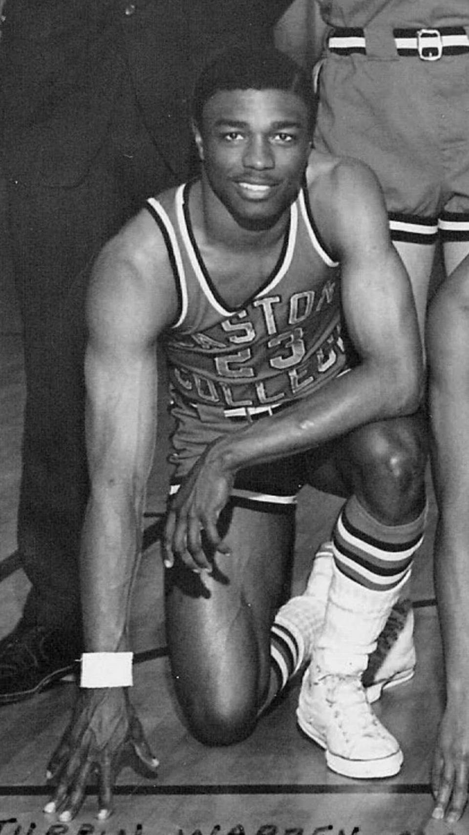 Leonard Hamilton during the 1967-68 college basketball season, as a member of the Gaston College team. Hamilton would later complete his career at UT-Martin, then go into coaching.