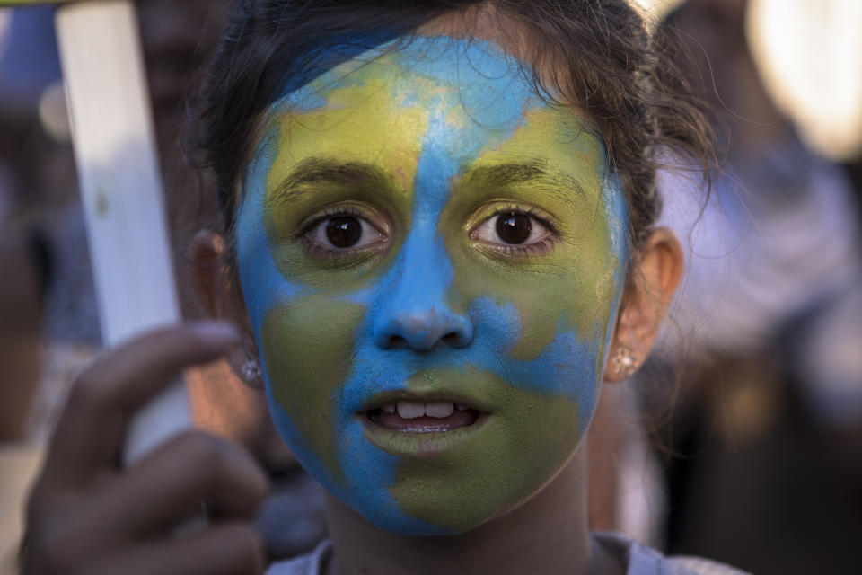 A young girl taking part in the climate strike in Madrid, Spain &ndash; one of the many climate strikes that took place all around the world in September 2019.&nbsp; (Photo: Guillermo Guterrez Carrascal/SOPA Images/LightRocket via Getty Images)
