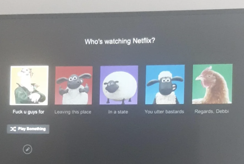 "Who's watching Netflix?"