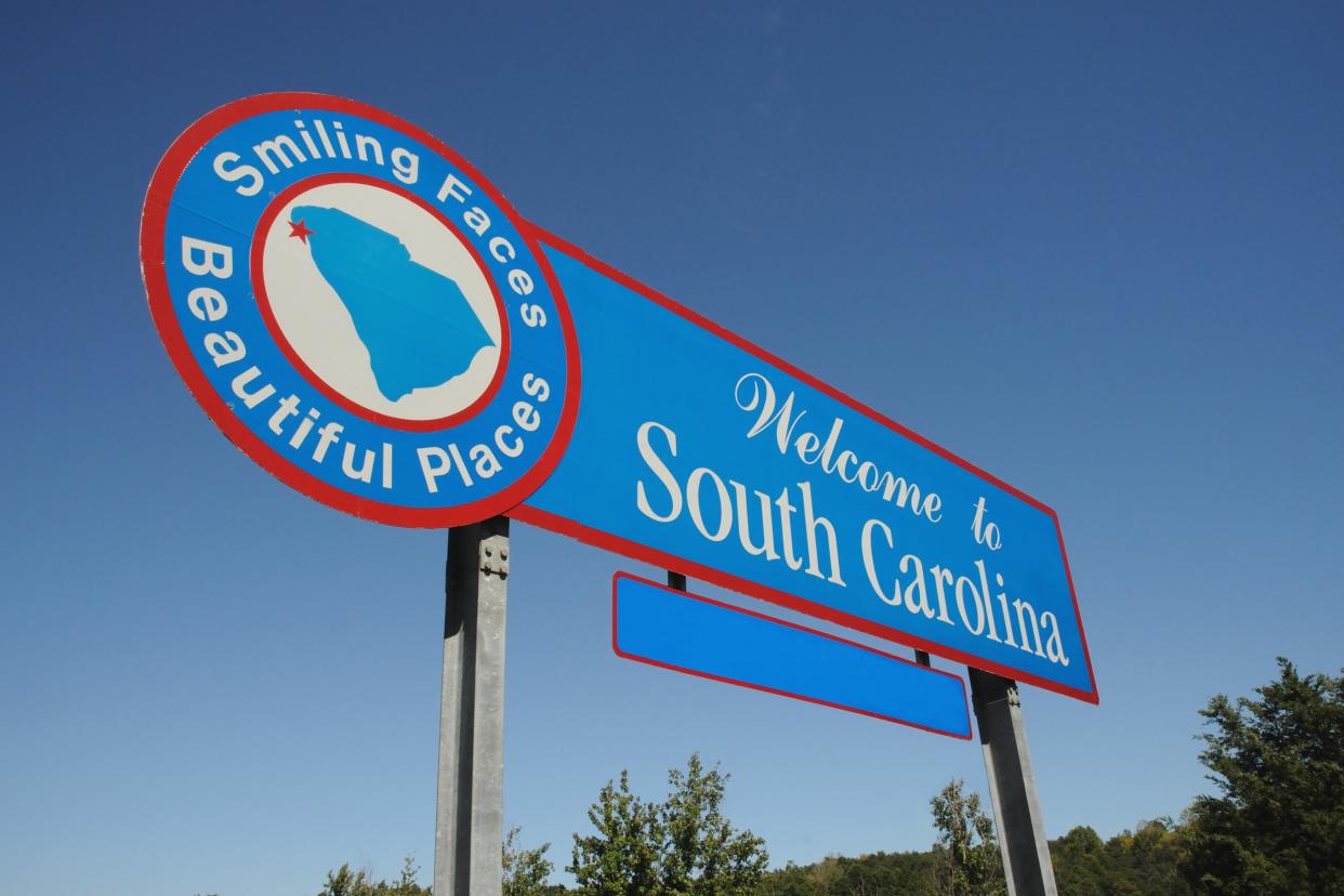 'Welcome to South Carolina' sign