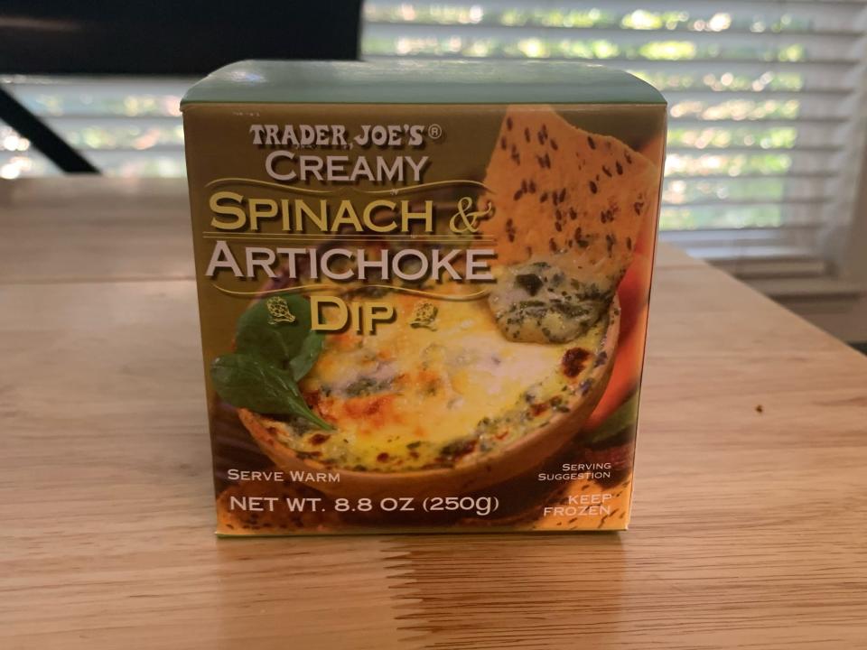 trader joe's spinach artichoke dip