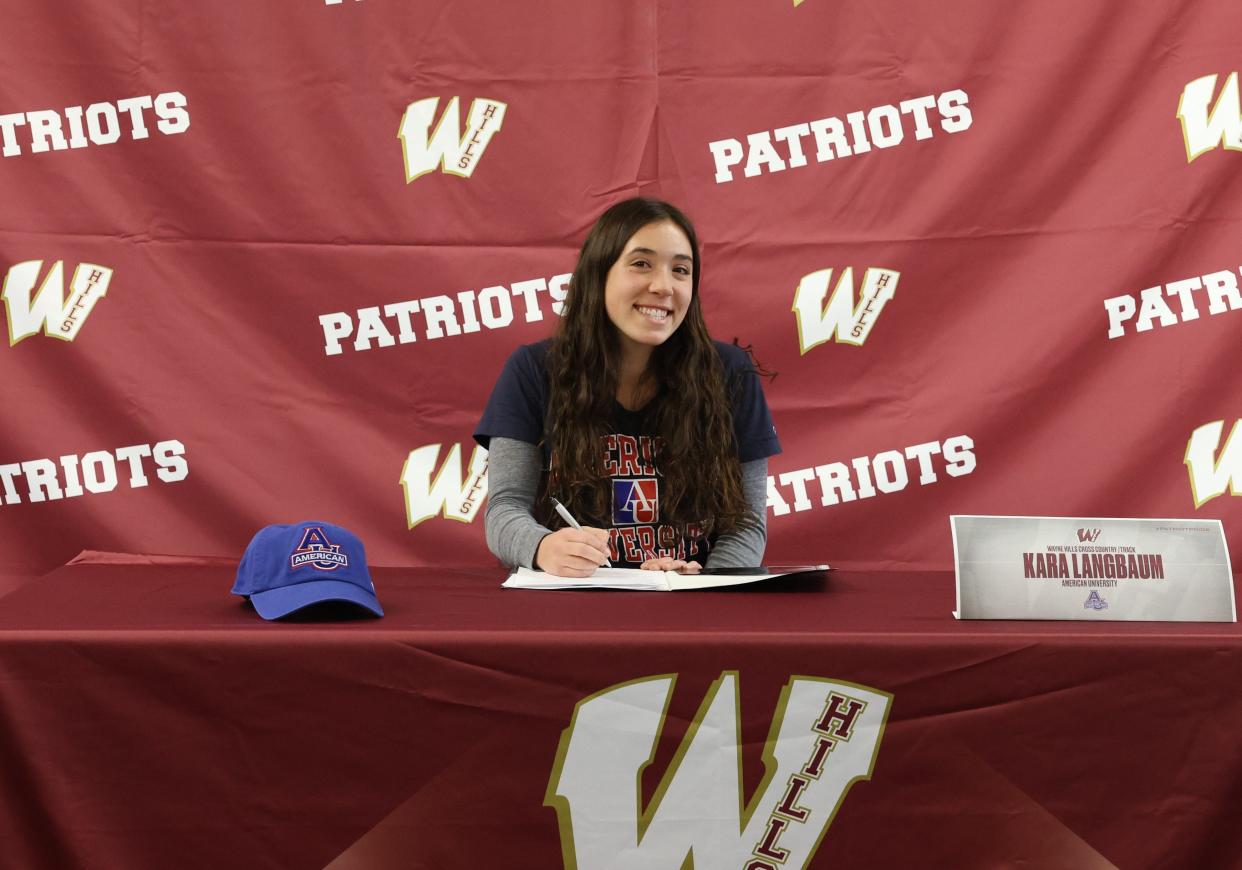 Kara Langbaum of Wayne Hills commited to American University for track and field.