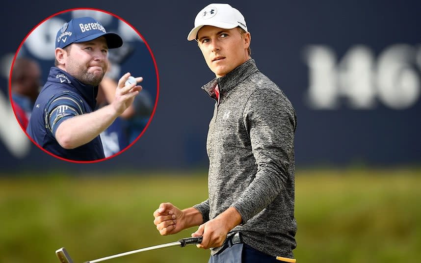 Jordan Spieth leads the way but everyone is talking about Branden Grace (inset) - REUTERS