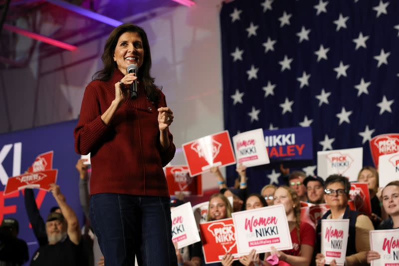 Republican presidential candidate Haley makes a campaign visit ahead of the South Carolina Republican presidential primary election in Mauldin