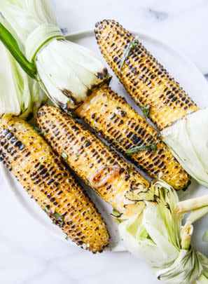 Grilled Corn With Sweet And Spicy Mustard Compound Butter