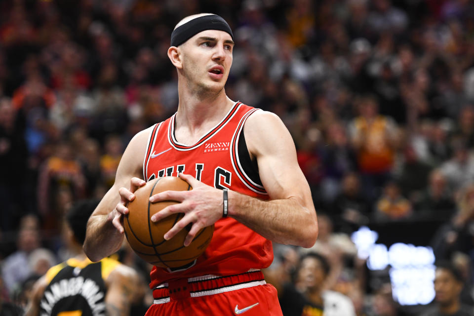 Alex Caruso, pictured here in action for the Chicago Bulls in the NBA.