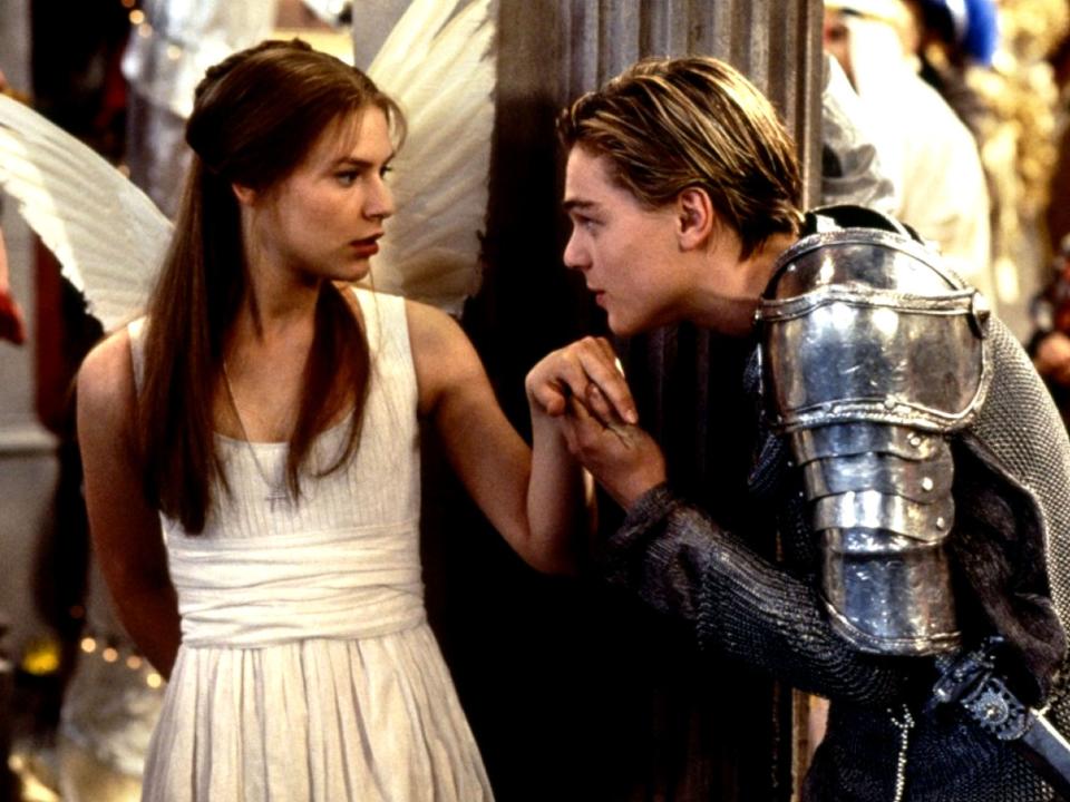 A picture of Claire Dane and Leonardo DiCaprio in "Romeo + Juliet."