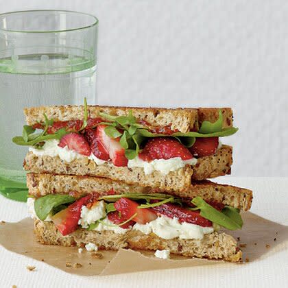 Goat Cheese and Strawberry Grilled Cheese