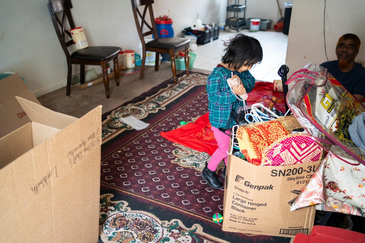 Shahida Akther and her family of six were told to move out of their apartment at 656 Riverview Drive on Columbus' North Side by May 1. After a new owner took over, more than 80 households have been told they have to leave the apartments. Some of the residents were given just 30 days notice.