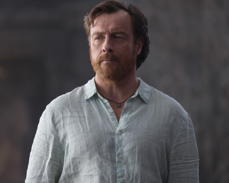 Toby Stephens plays the god Poseidon on "Percy Jackson and the Olympians," which wraps up its first season Tuesday. Photo courtesy of Disney+