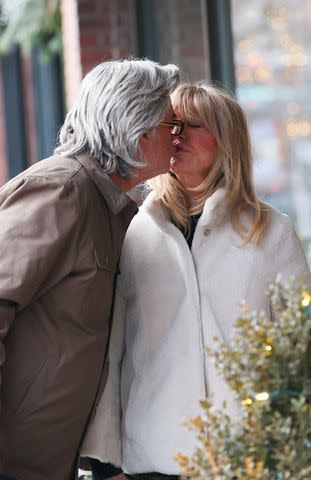 <p>SplashNews.com</p> Kurt Russell and Goldie Hawn are seen kissing in Aspen
