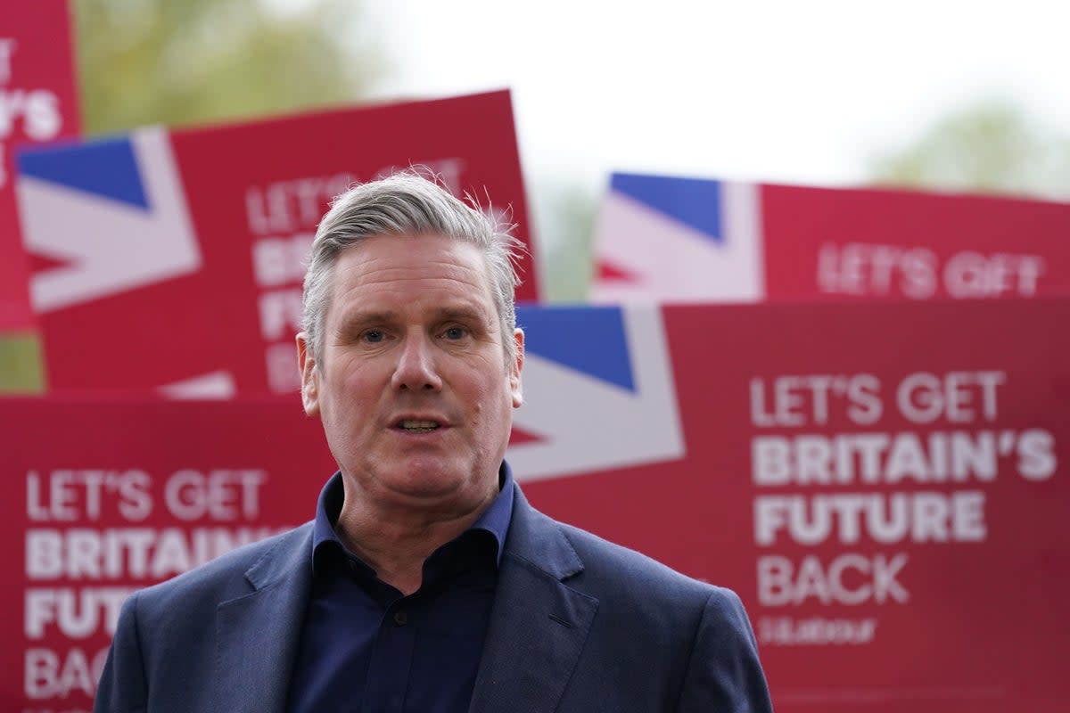 Labour leader Sir Keir Starmer has sought to tread a fine line on backing Israel on self-defence, as well as the rights of the Palestinian people  (PA Wire)