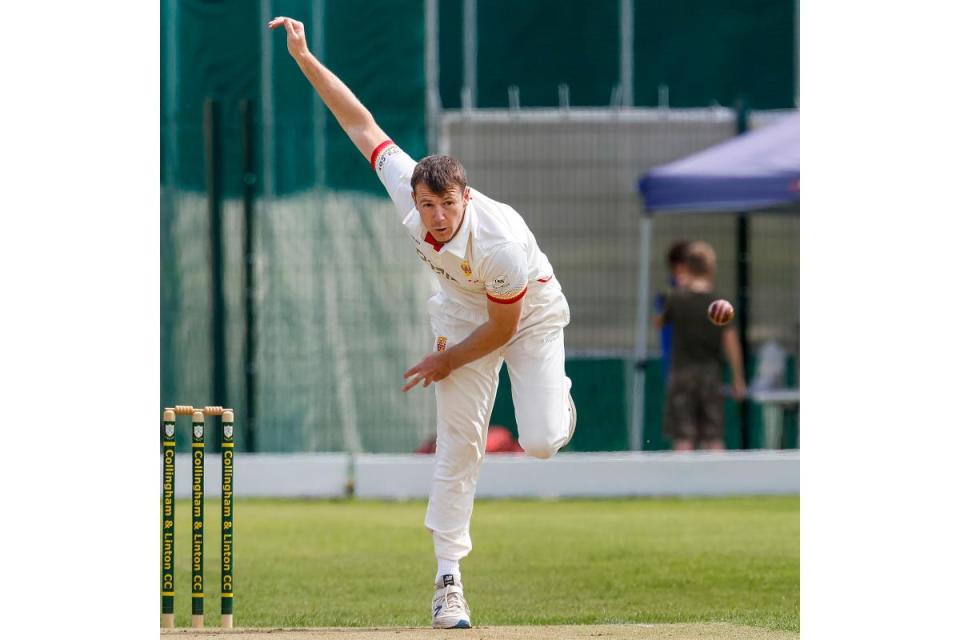 Steeton captain Steve Pearson impressed in his first and second spells Picture: John Heald Photography