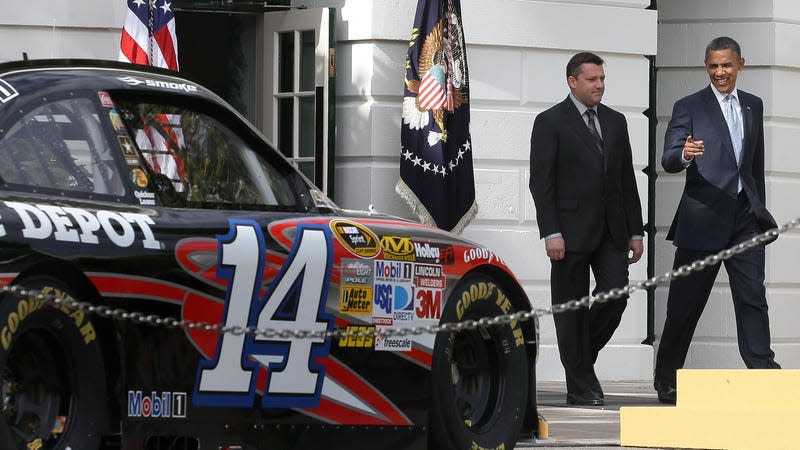 <strong>Tony Stewart (left) visiting the White House after his 2011 NASCAR Cup Series championship</strong> - Photo: Mark Wilson (Getty Images)